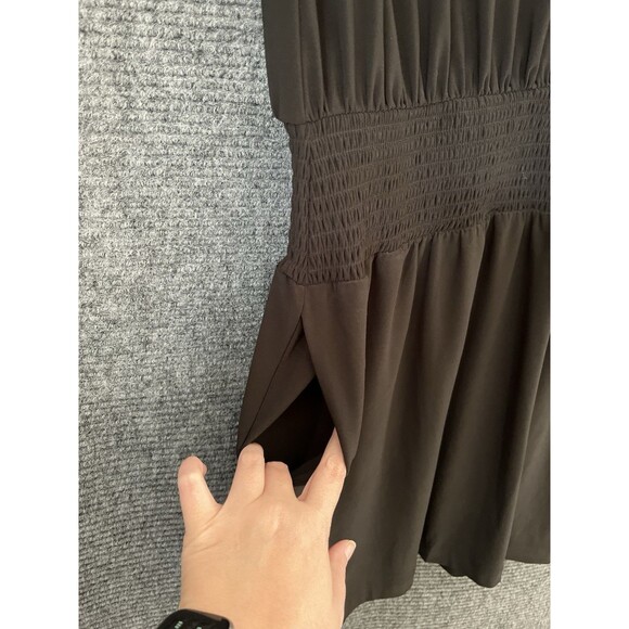 WHBM Dress Solid Black Size Small Travel Stretch Short Pockets Business Casual - Picture 4 of 7